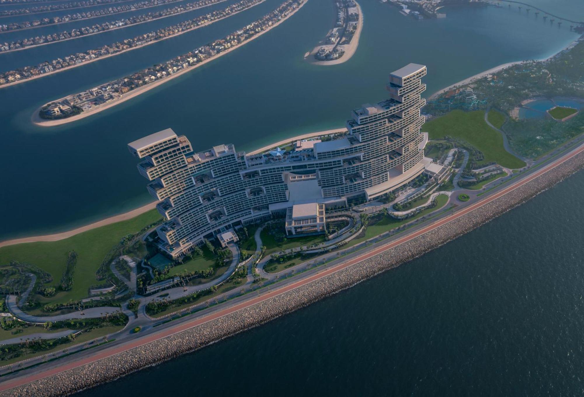 Hotel Atlantis The Royal Dubái Exterior foto Aerial view of the Atlantis Hotel